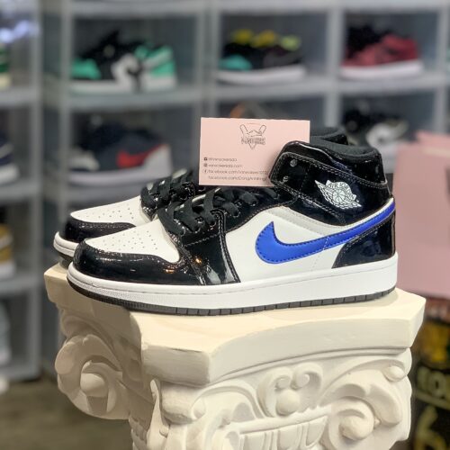 JORDAN 1 MID DEN BONG VACH XANH